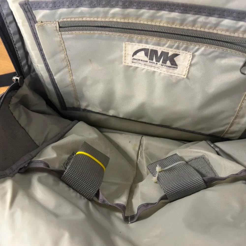 Mountain Khakis MK Jackson Hole Wyoming Backpack Olive Grey Coated Canvas